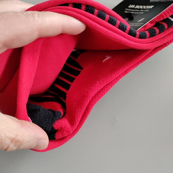 Under Armour UA SOCCER athletic cushioned Over-the-calf OTC knee high sock red - Picture 8 of 11